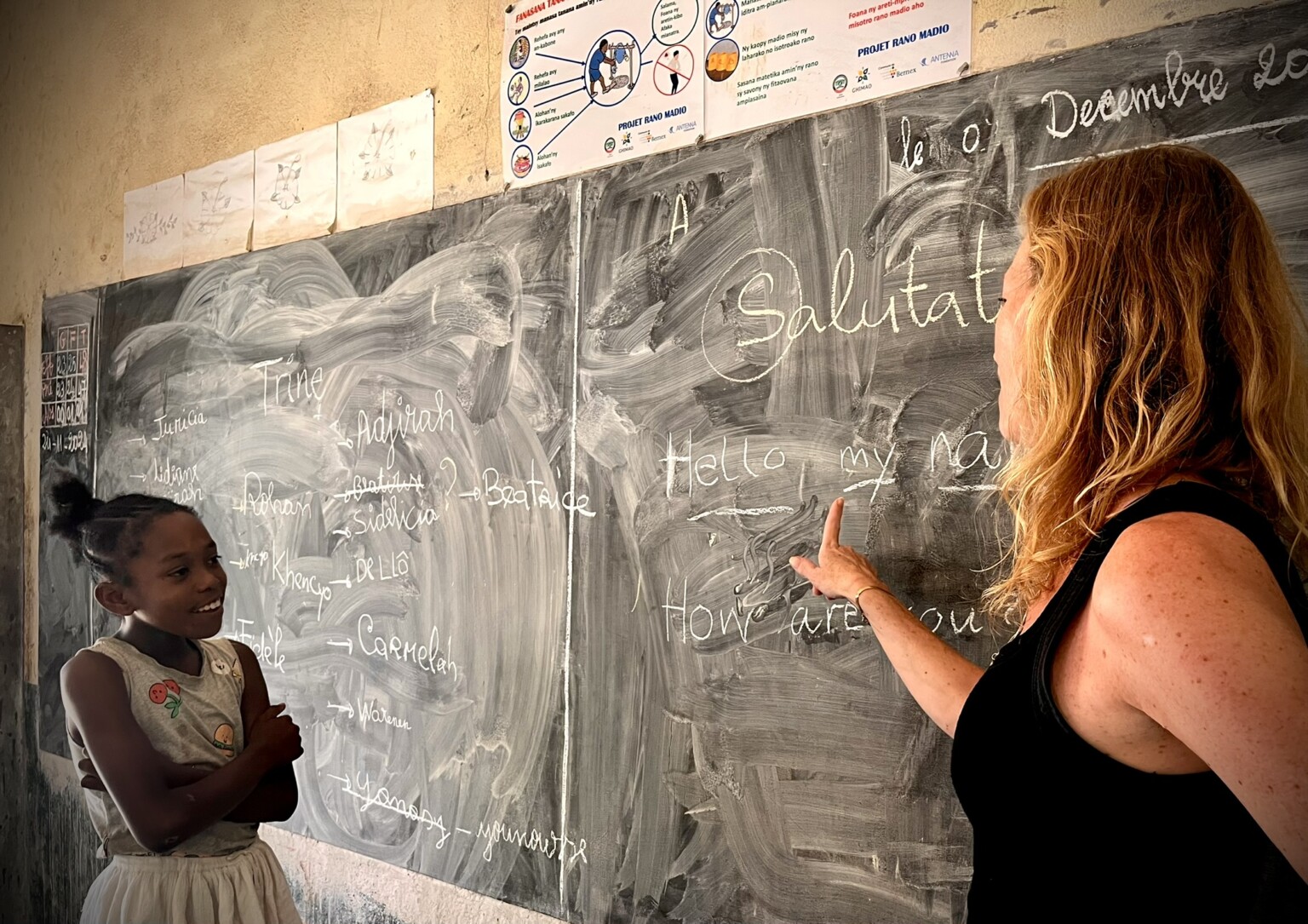 Nora Madagascar working with the children from the east coast of Madagascar