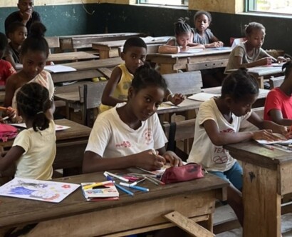 Children in class room Madagascar