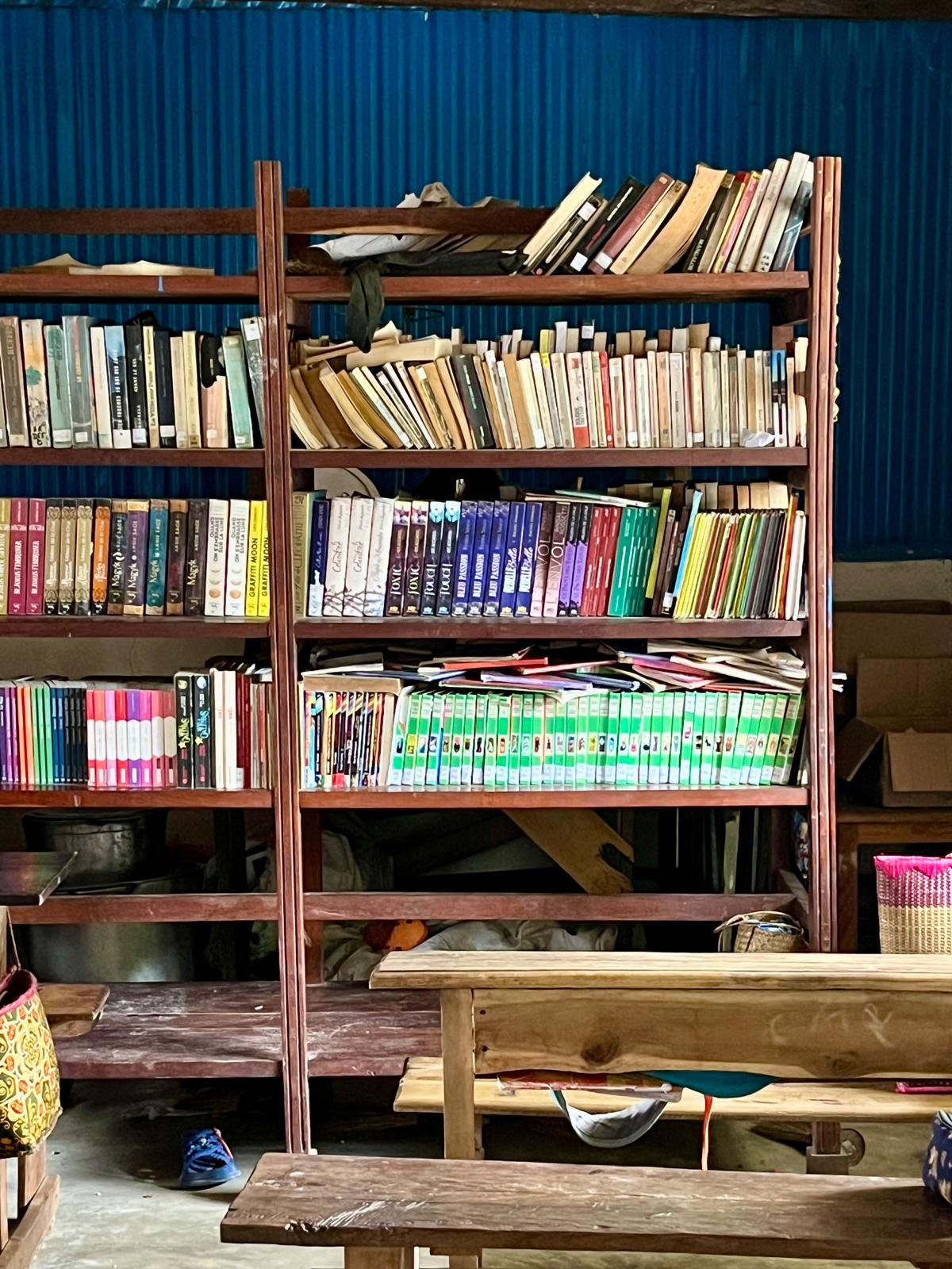 Library at school east coast Ile Sainte Marie, Madagascar