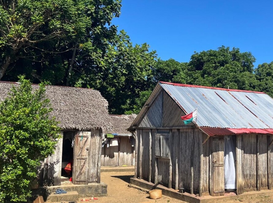 Huts in village Madagascar