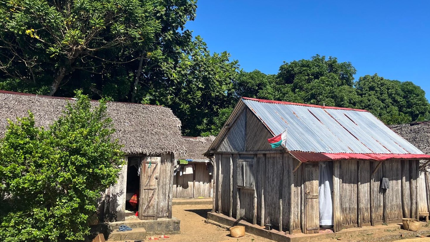 Huts in village Madagascar